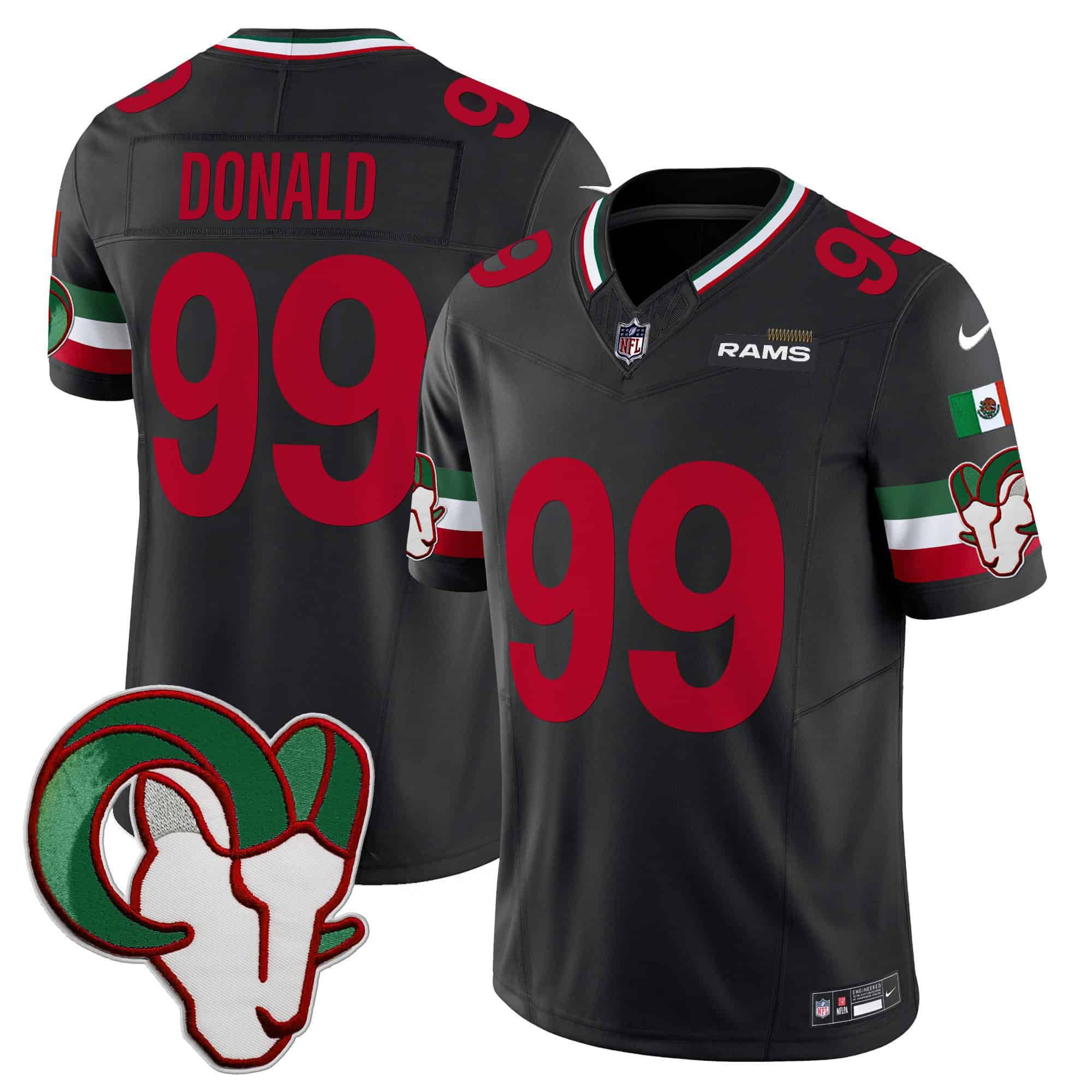 Men Los Angeles Rams #99 Donald Black 2024 Nike Mexico Vapor Limited NFL Jersey->indianapolis colts->NFL Jersey